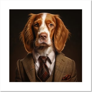 Welsh Springer Spaniel Dog in Suit Posters and Art